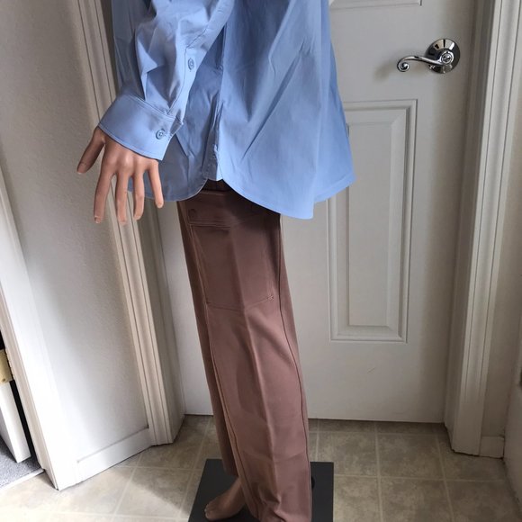 Athleta Blue oversized poplin shirt Top Size S - Picture 5 of 10